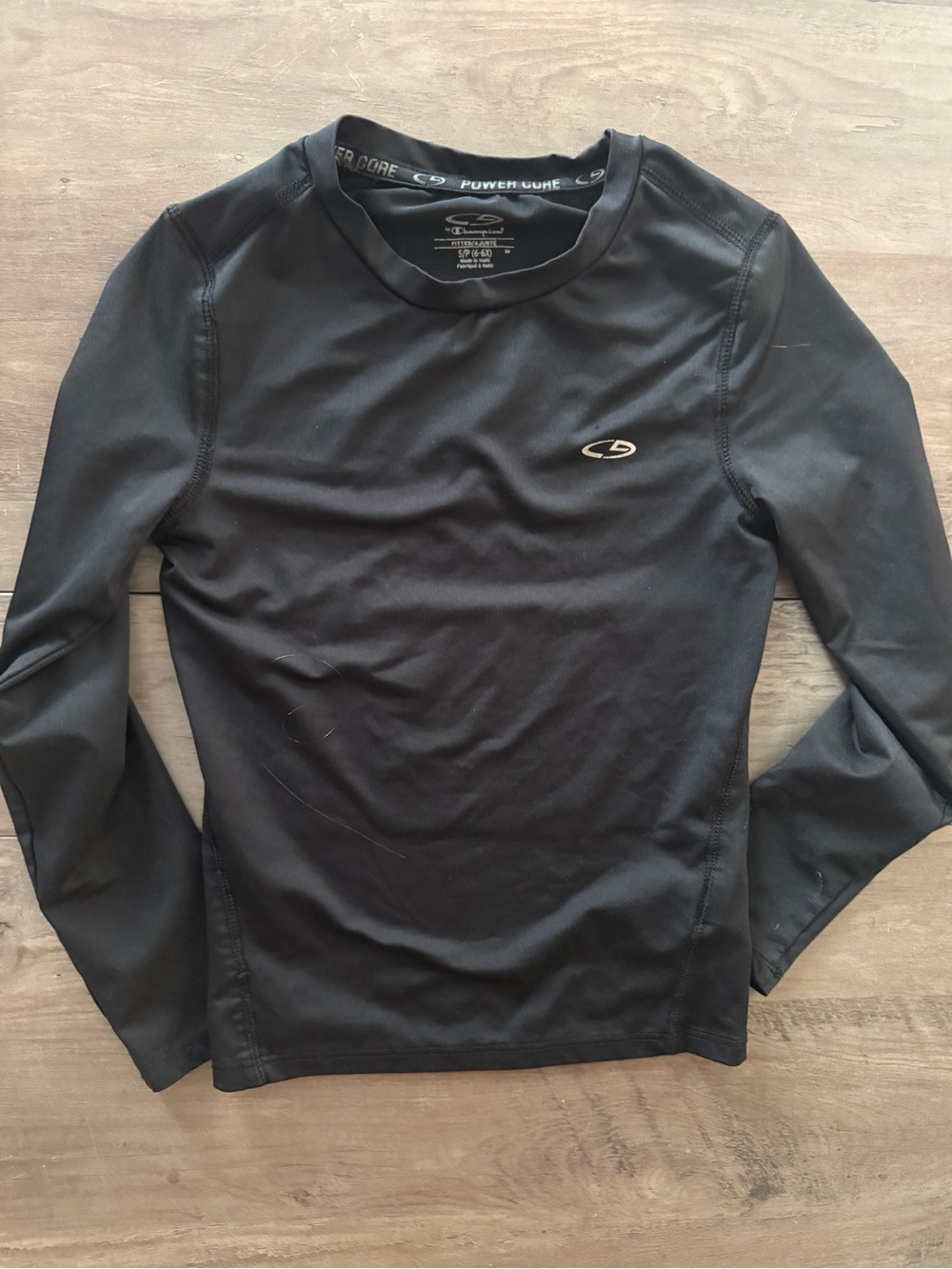 Champion Black Long-Sleeve Performance Crew